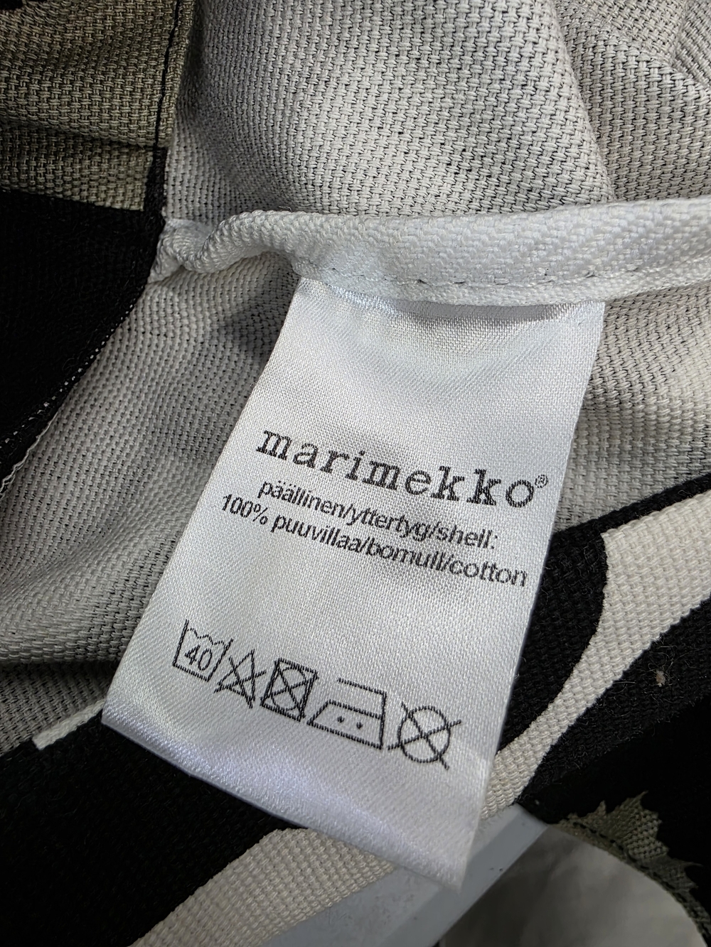 Marimekko Black, Cream & Olive Floral cotton  Cloth Crossbody Bag - Picture 4 of 7